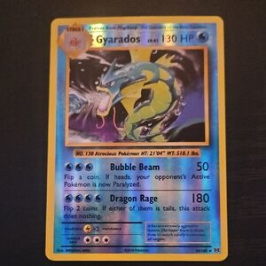 Gyarados Holo Pokémon Card - Blue & Yellow Artwork